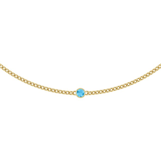 Topaz Curb Link Necklace