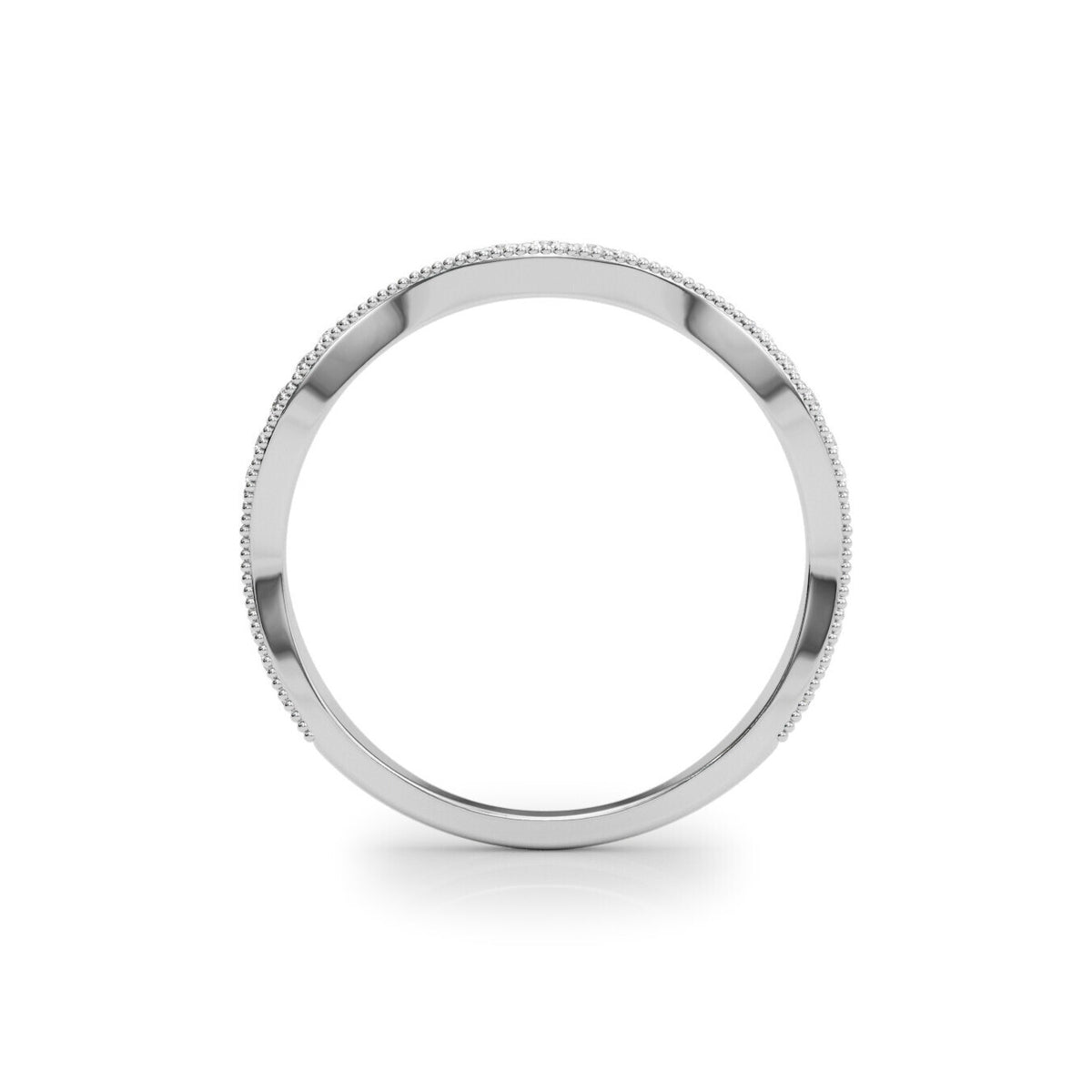 14K White Gold Diamond Pavé Wave Ring