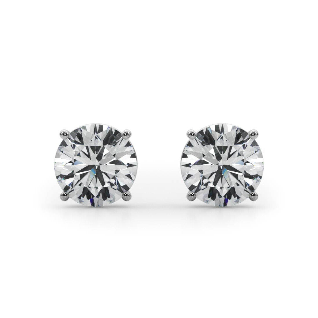 Lab-Grown Round Diamond Stud Earrings