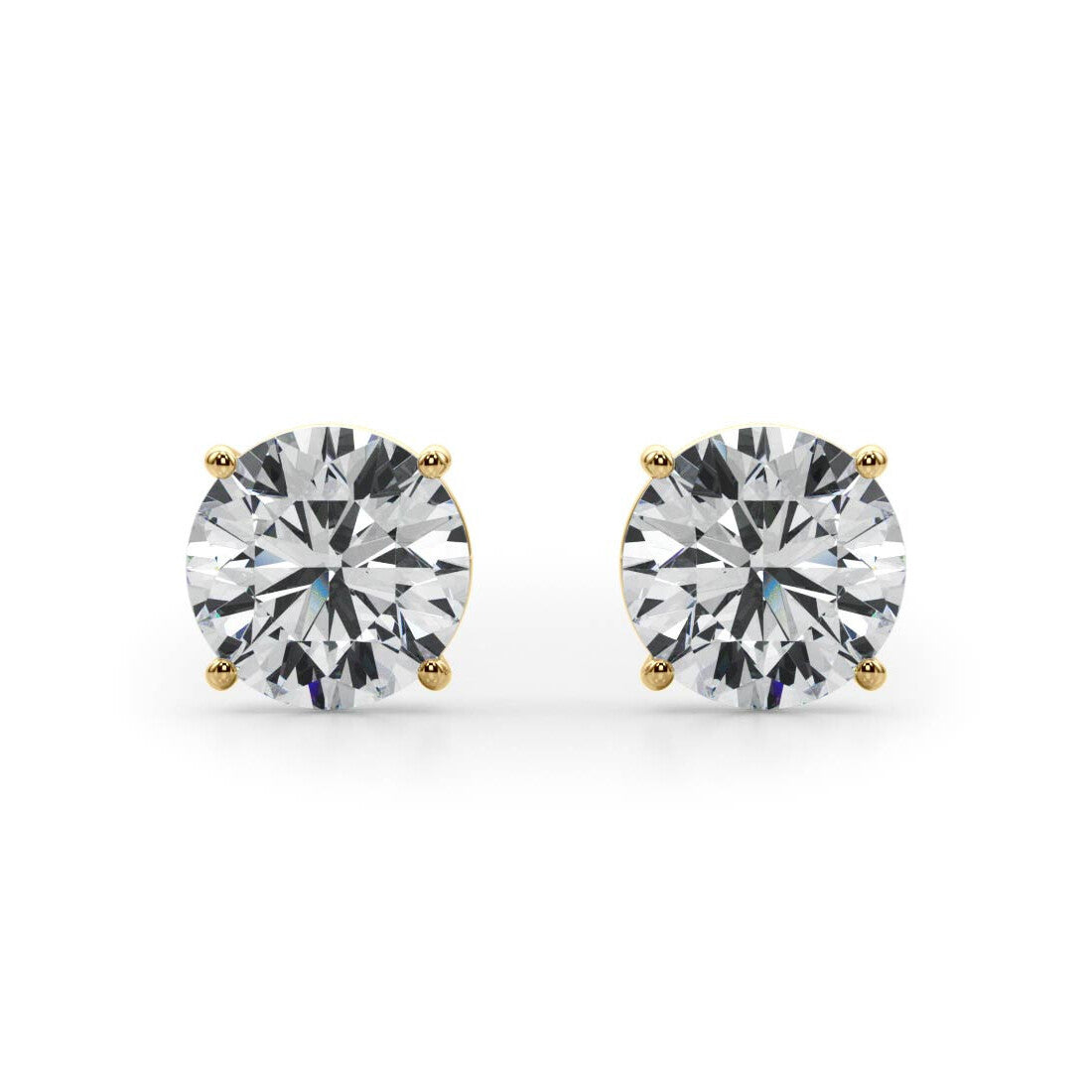 Lab-Grown Round Diamond Stud Earrings