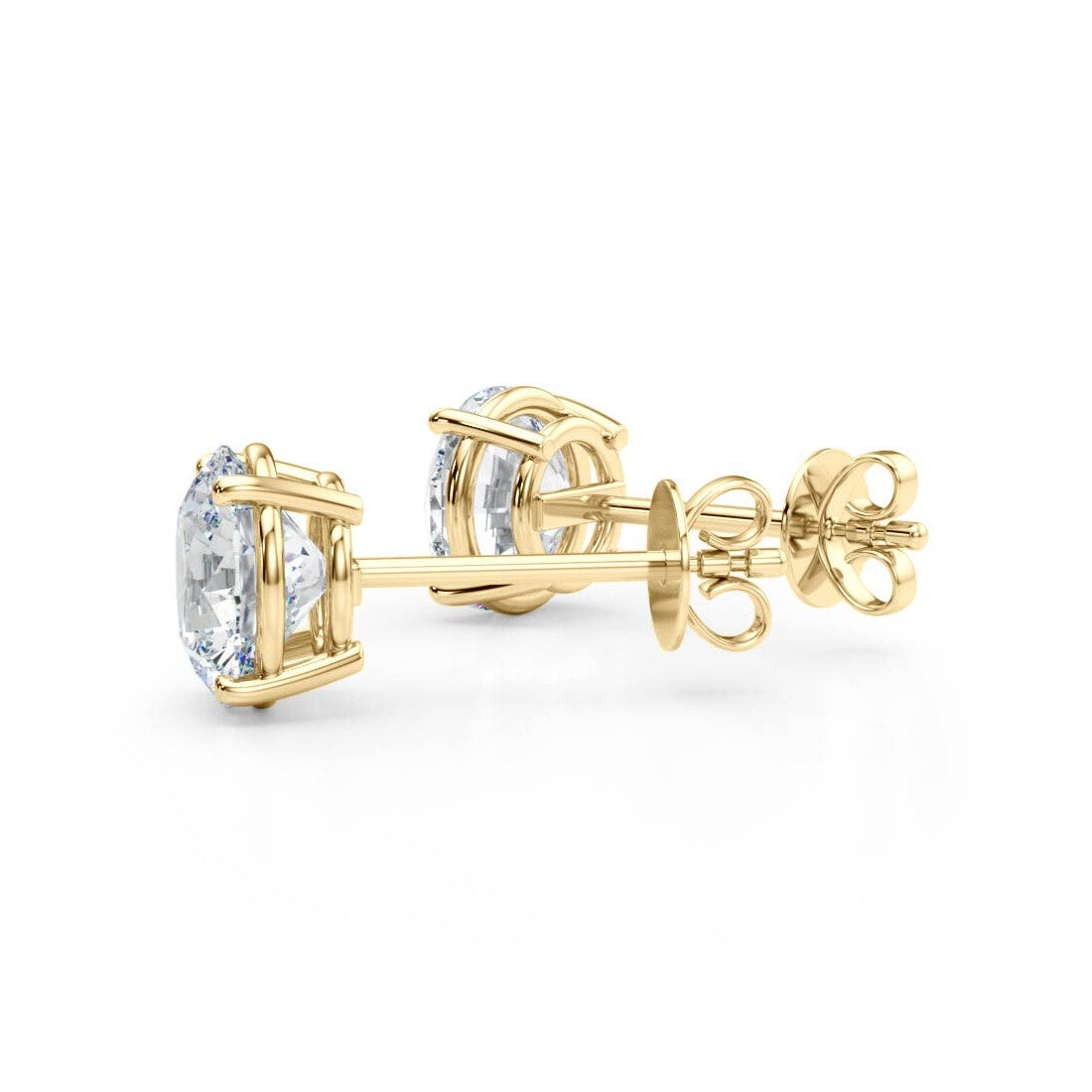 Lab-Grown Round Diamond Stud Earrings