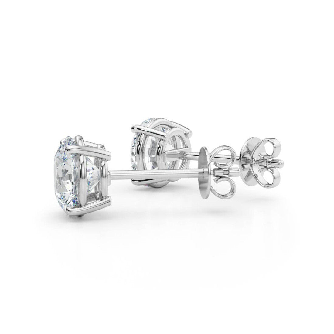 Lab-Grown Round Diamond Stud Earrings