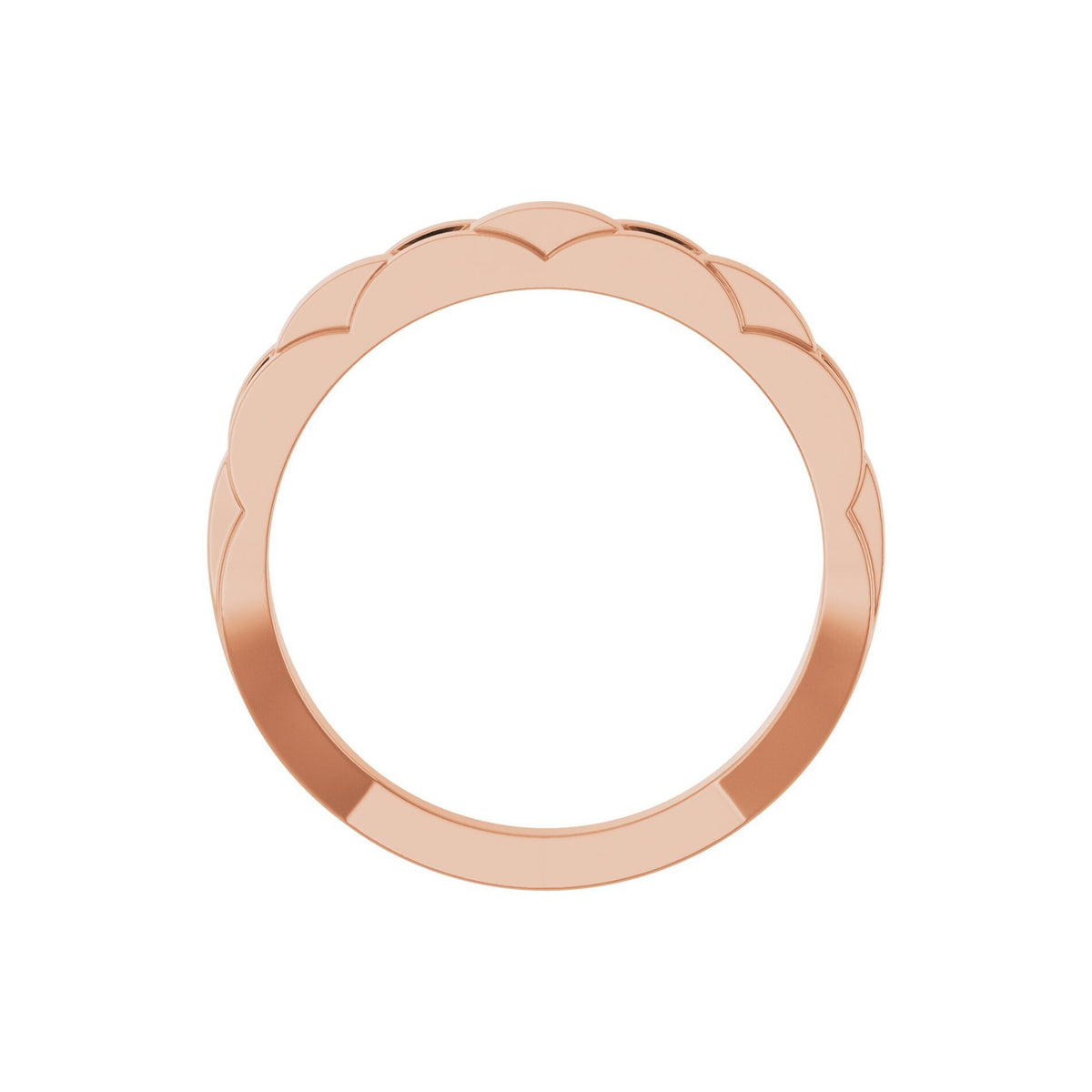 14K Rose Gold Partial Chain Link Ring