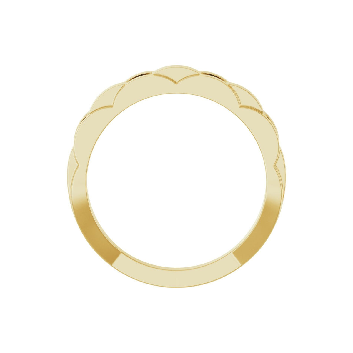 14K Yellow Gold Partial Chain Link Ring