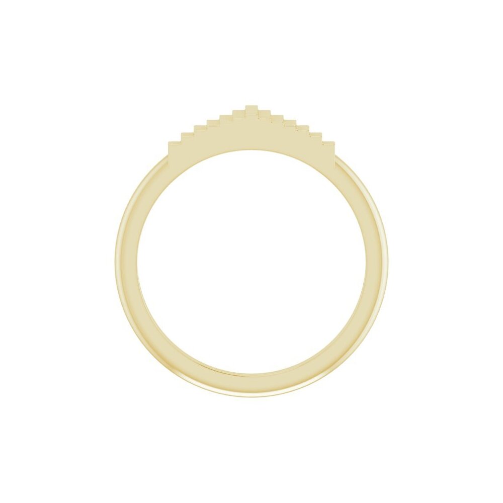 14K Yellow Gold Art Deco-Inspired Geometric Ring