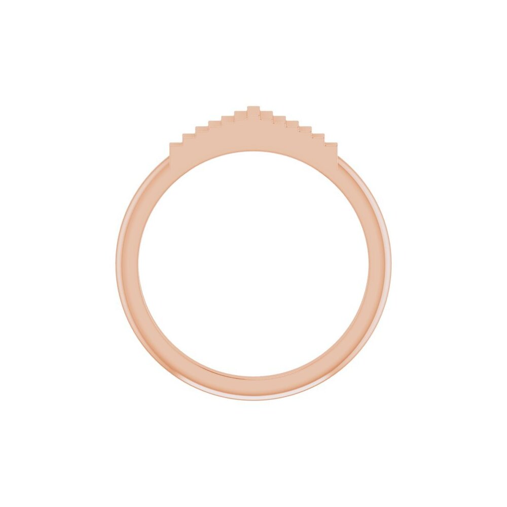 14K Rose Gold Art Deco-Inspired Geometric Ring