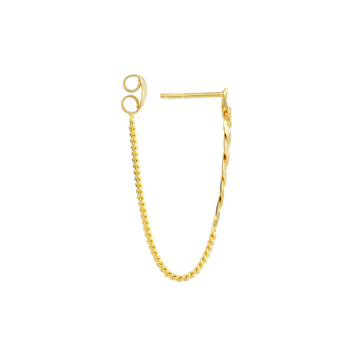 Curb Chain Front-to-Back Earrings