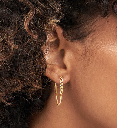 Curb Chain Front-to-Back Earrings