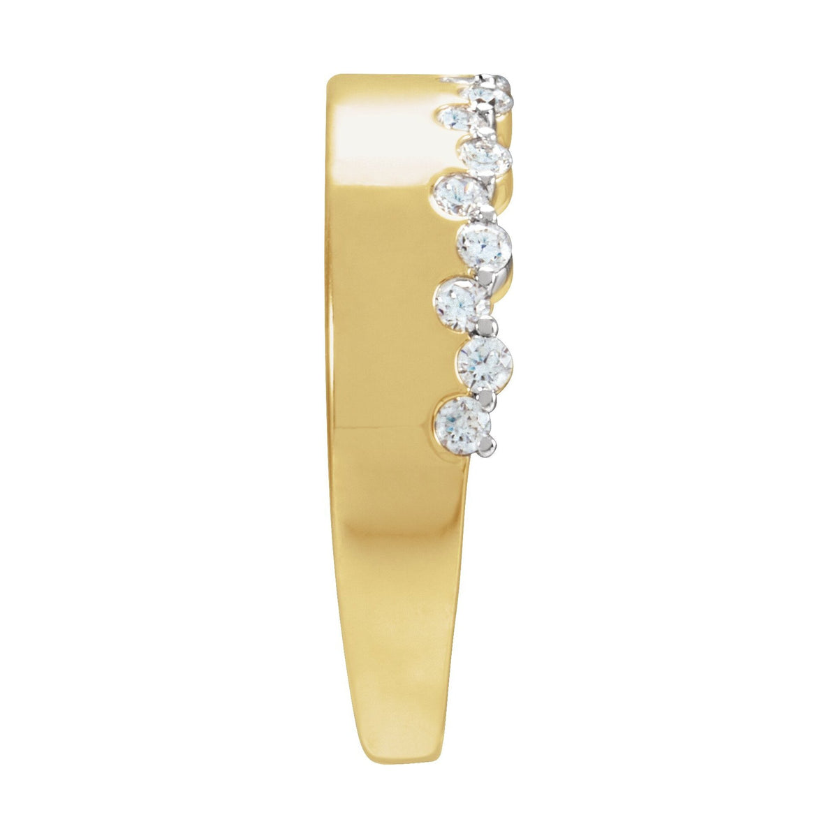 14K Yellow Gold and Diamond Sierra Nevada Ring