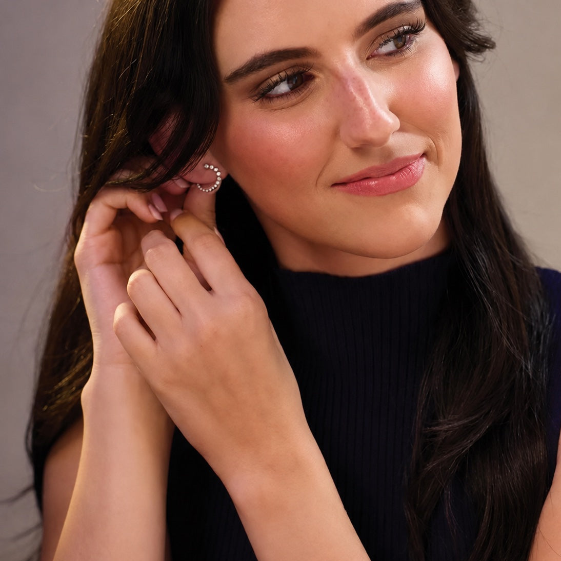 Graduated Front-to-Back Diamond Earrings