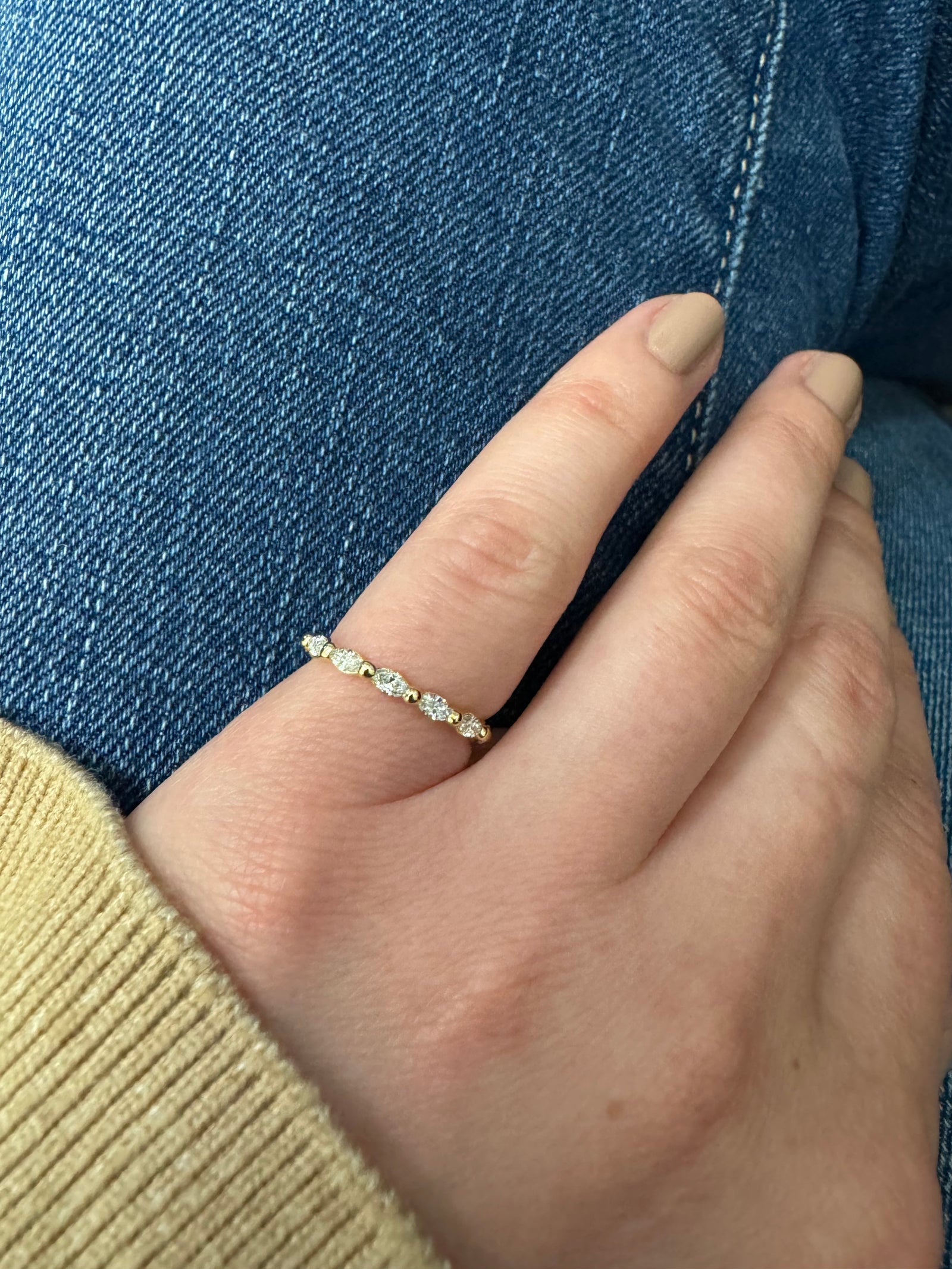 Yellow Gold Marquise Eternity Band