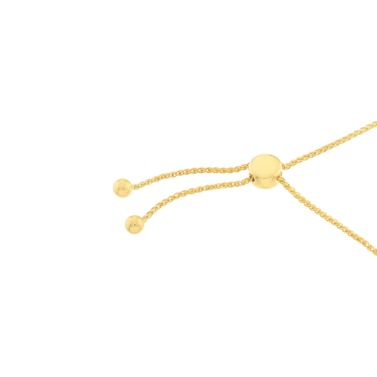 14K Yellow Gold Adjustable Curb Link Bracelet