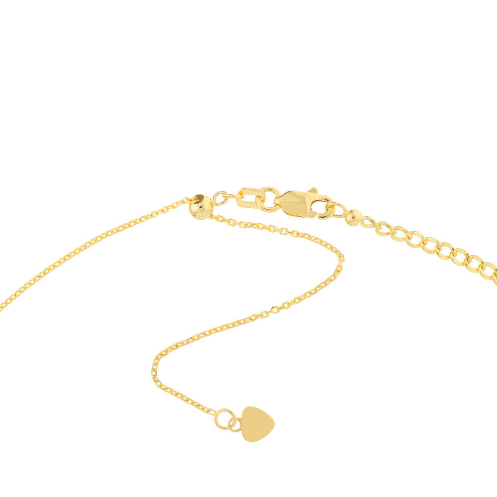 14K Yellow Gold Curb Link Chain Choker