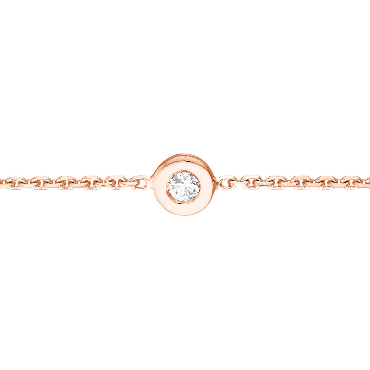 14K Rose Gold Bezel Set Diamond Choker