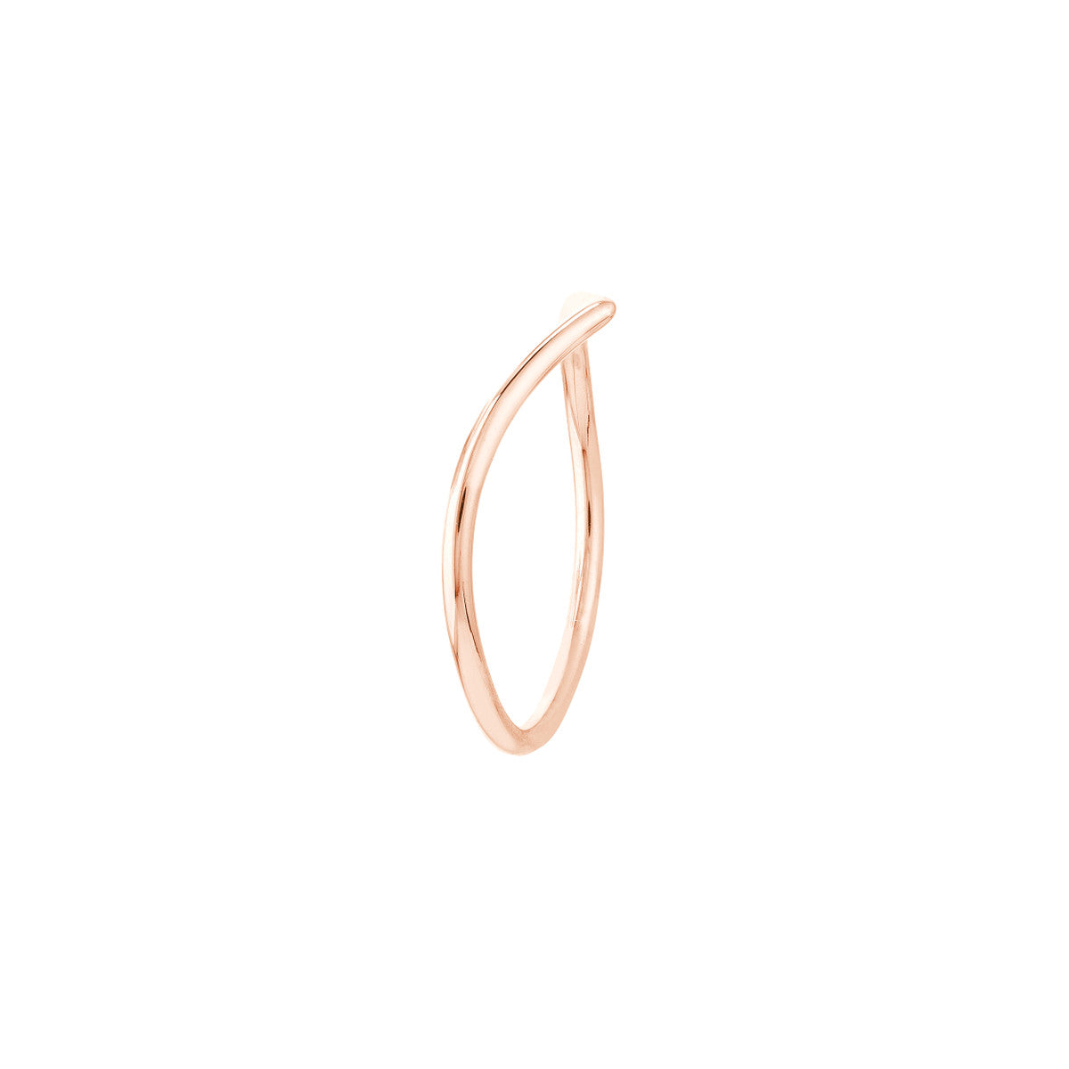 14K Rose Gold Chevron Wire Ring