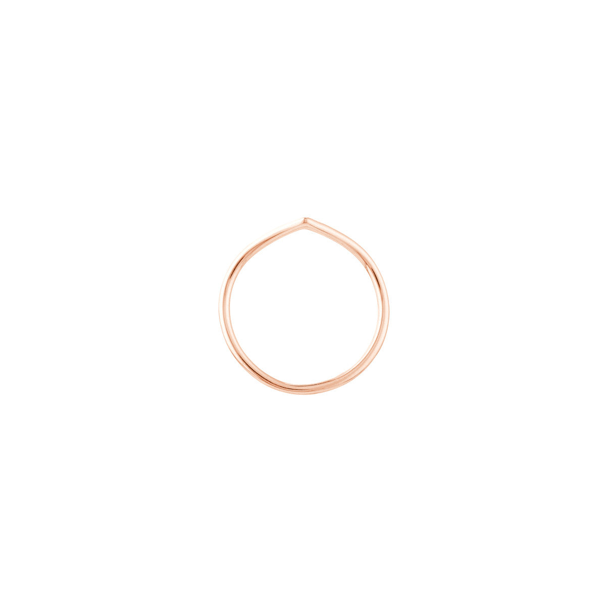 14K Rose Gold Chevron Wire Ring