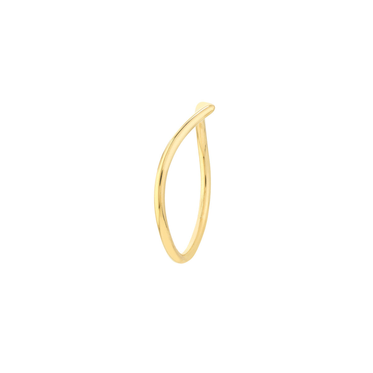 14K Yellow Gold Chevron Wire Ring