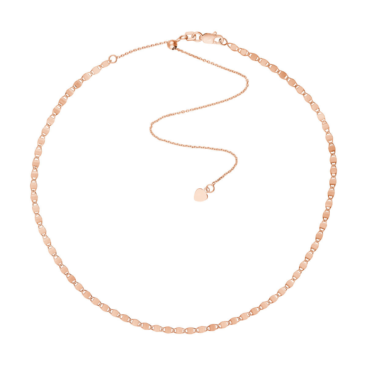 14K Rose Gold Valentino Chain Choker