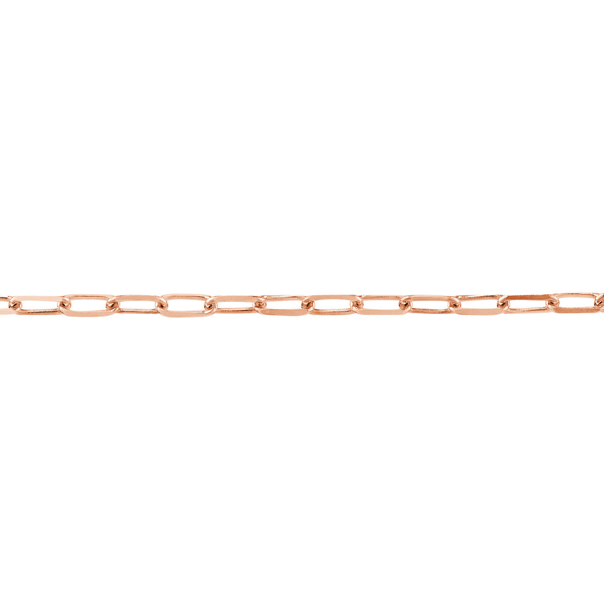 14K Rose Gold Paper Clip Link Choker Necklace