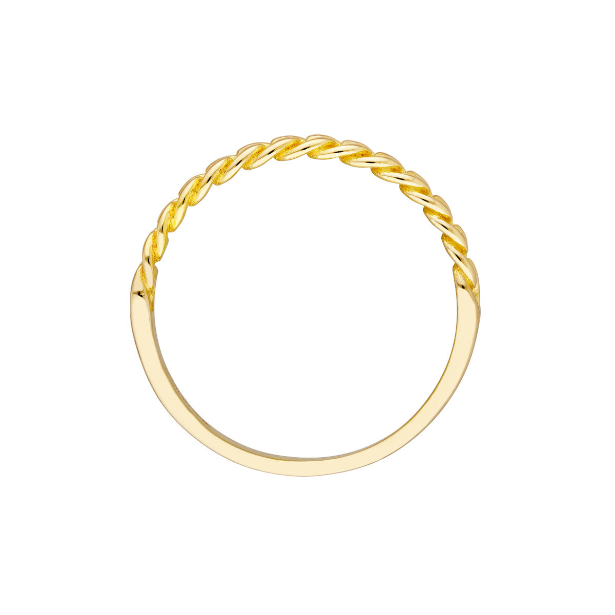 14K Yellow Gold Curb Chain Half Band