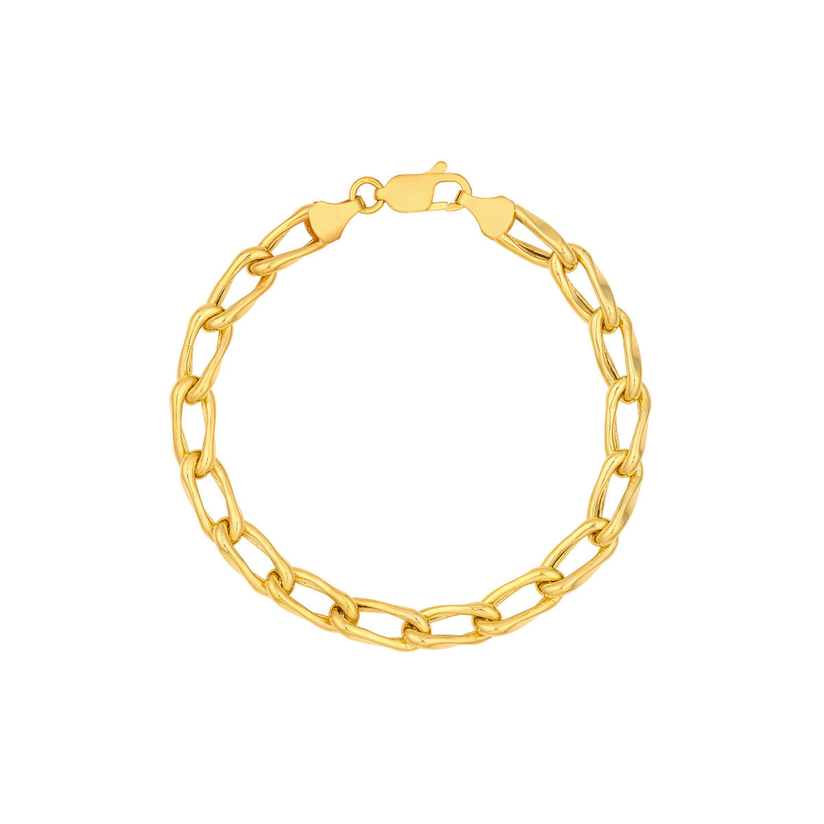 14K Yellow Gold Twisted Cable Link Bracelet