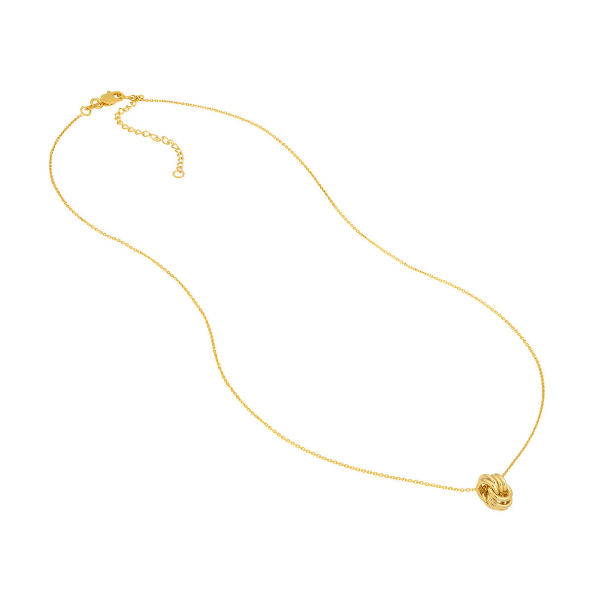 14K Yellow Gold Love Knot Necklace