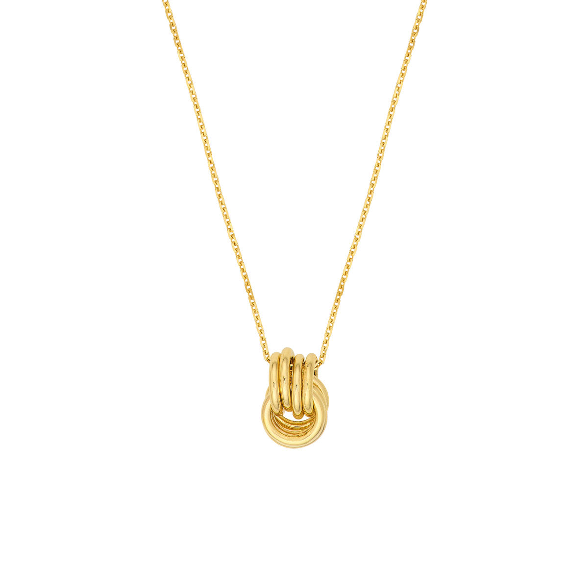 14K Yellow Gold Love Knot Necklace