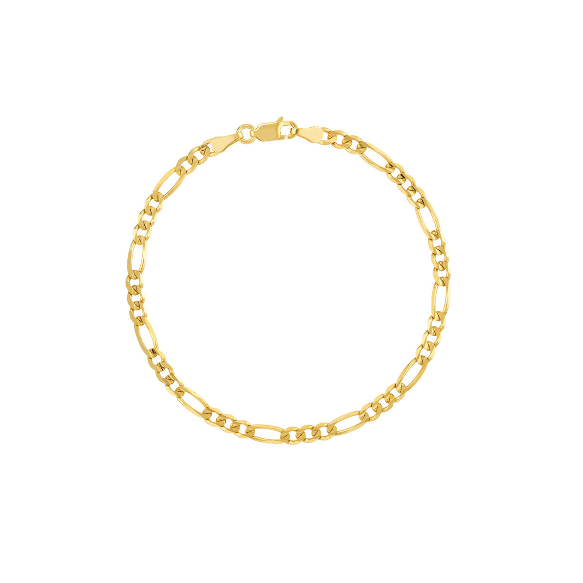 14K Yellow Gold Figaro Chain Link Bracelet