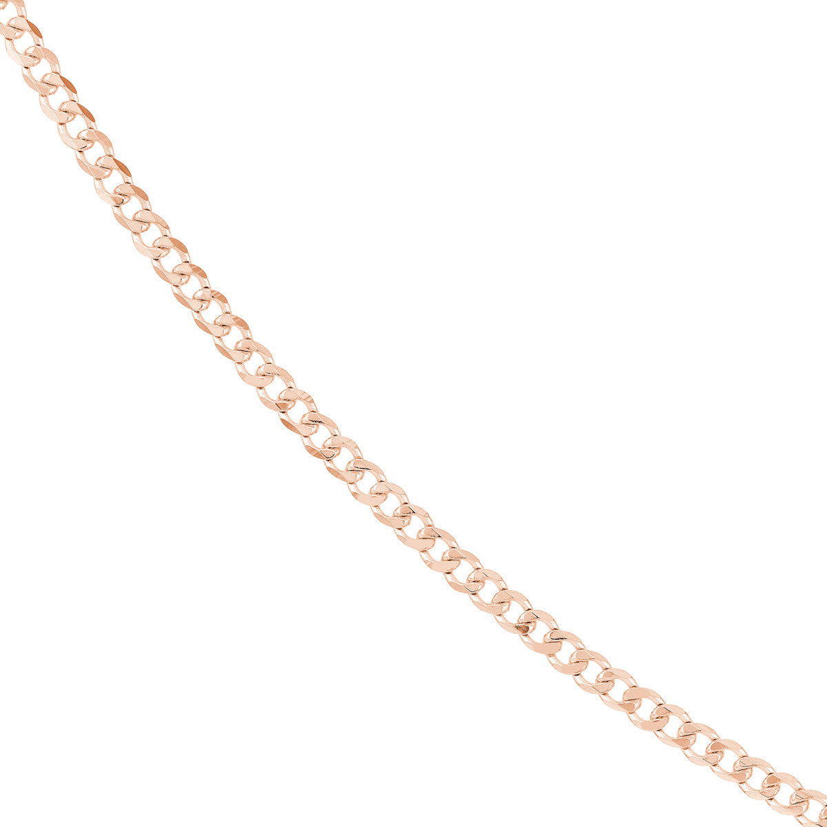 14K Rose Gold Open Curb Link Chain Necklace