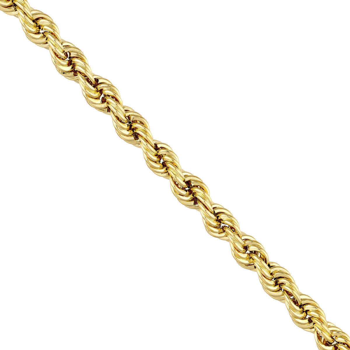 14K Yellow Gold Light Rope Chain Bracelet