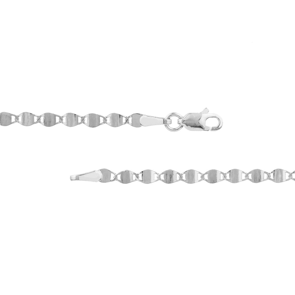 14K White Gold Valentino Chain Bracelet