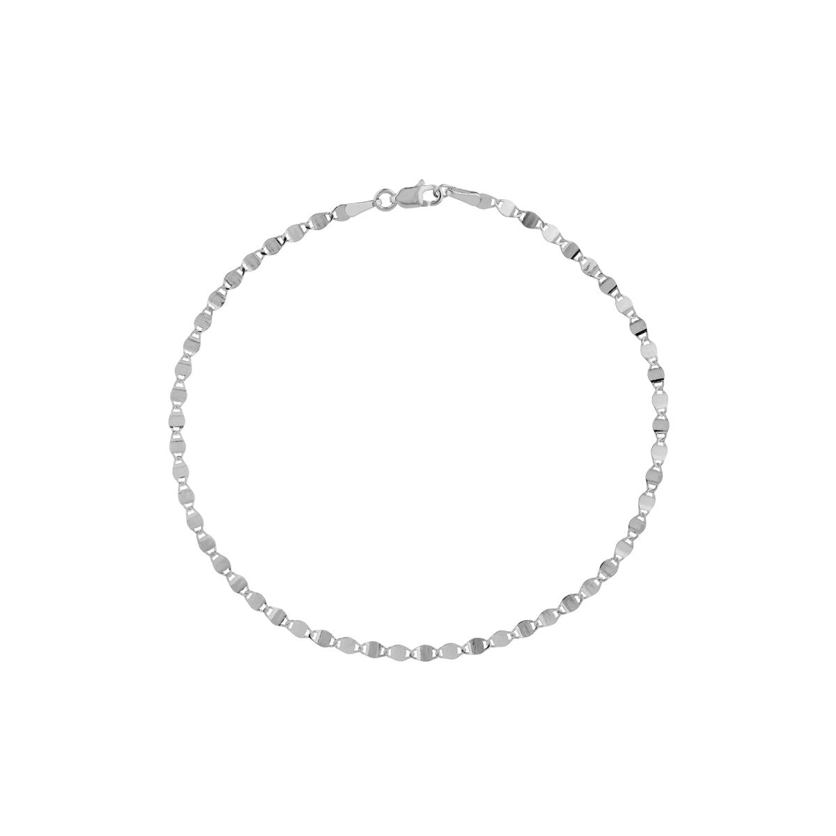 14K White Gold Valentino Chain Bracelet