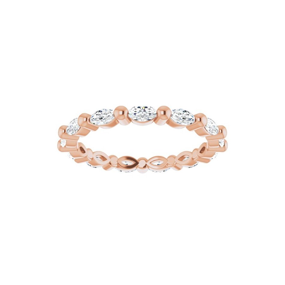 Rose Gold Marquise Eternity Band