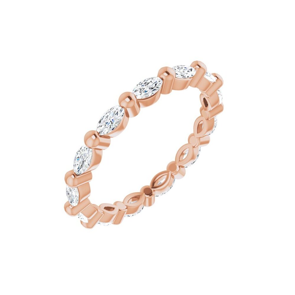 Rose Gold Marquise Eternity Band