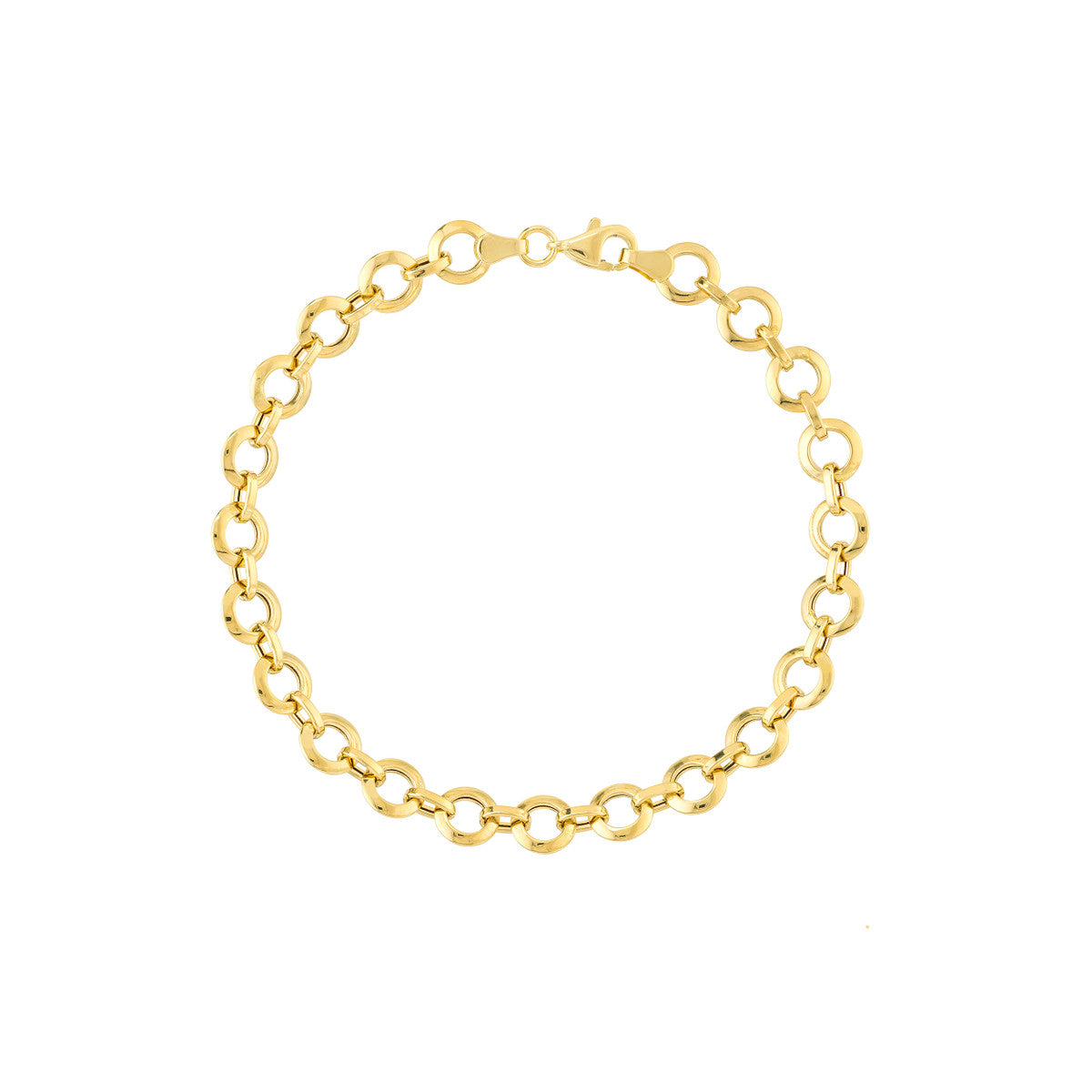 Puffed Round Link Bracelet