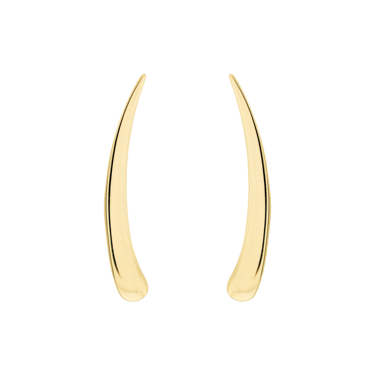 14K Yellow Gold Geometric Ear Climbers