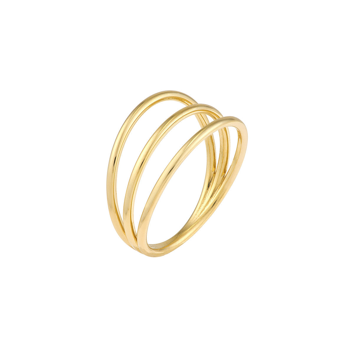 14K Yellow Gold Triple Wire Ring