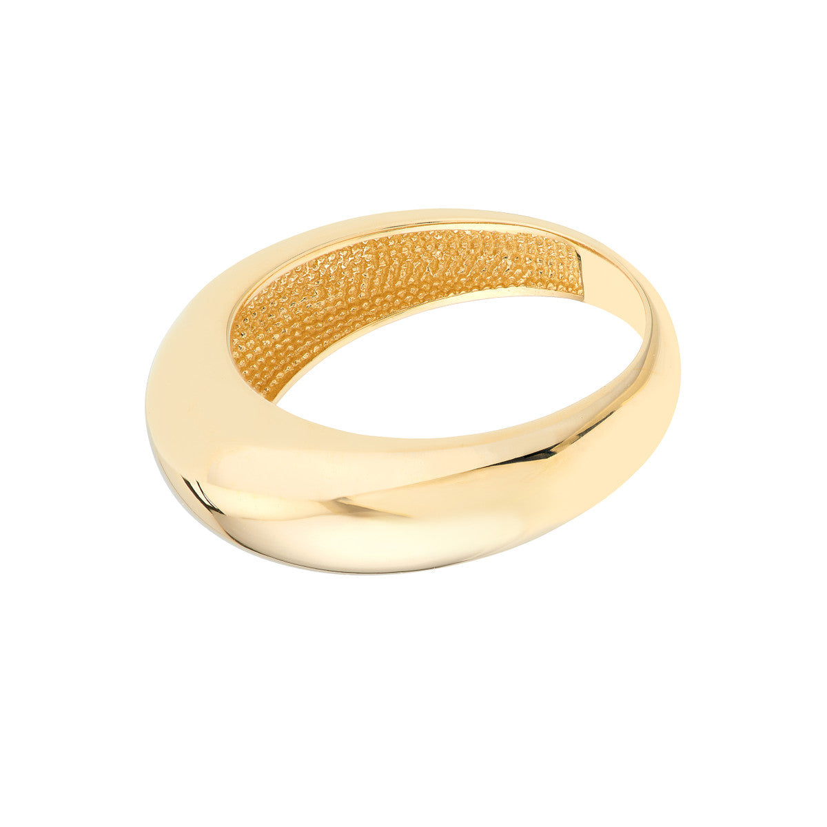 14K Yellow Gold Domed Puff Ring