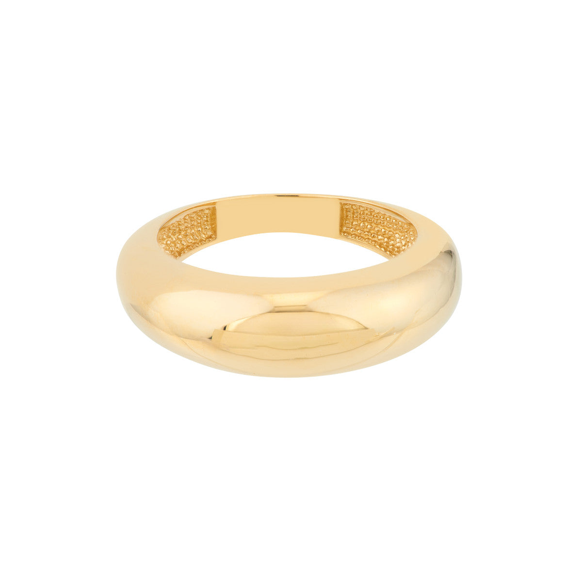 14K Yellow Gold Domed Puff Ring