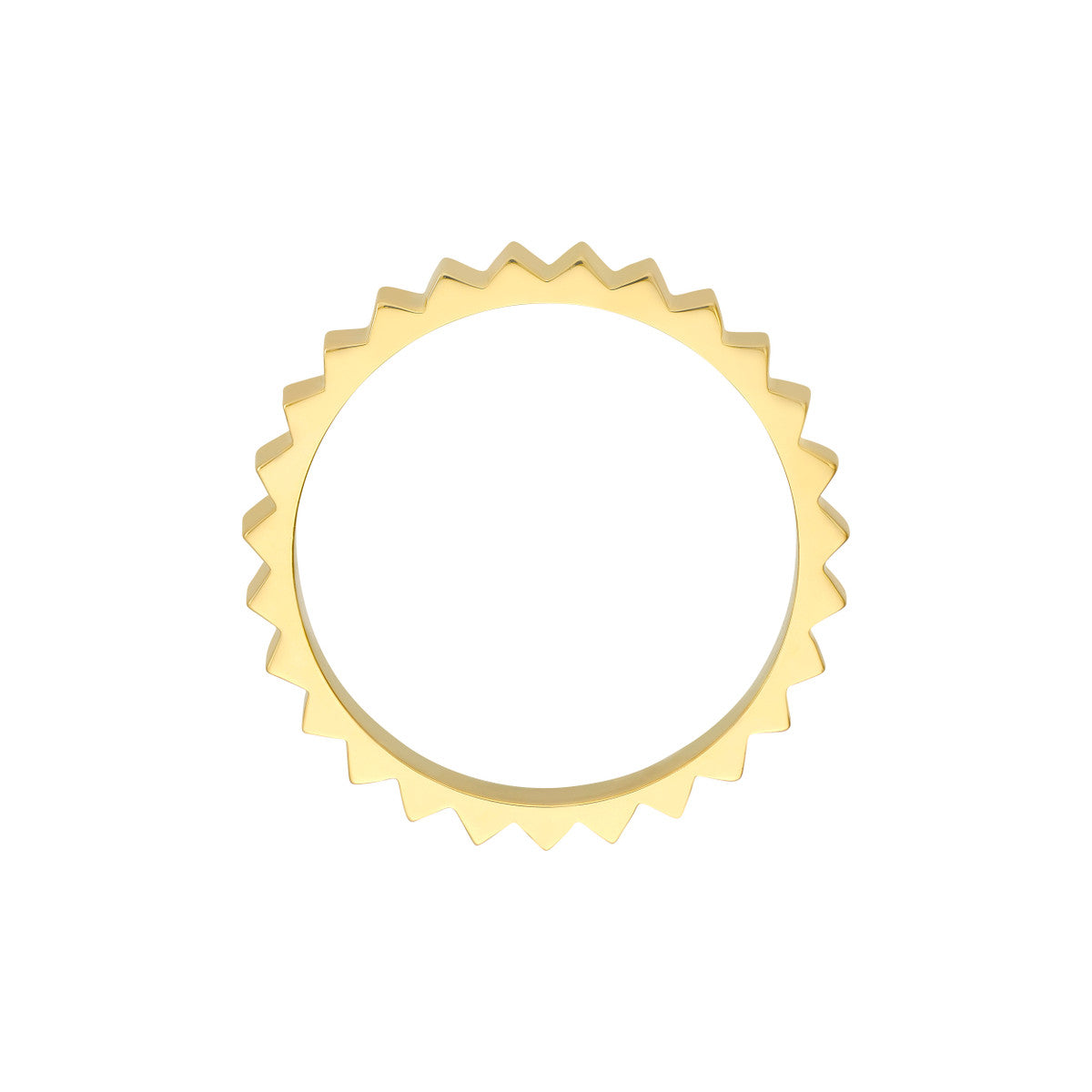 14K Yellow Gold Fluted Sunburst Ring