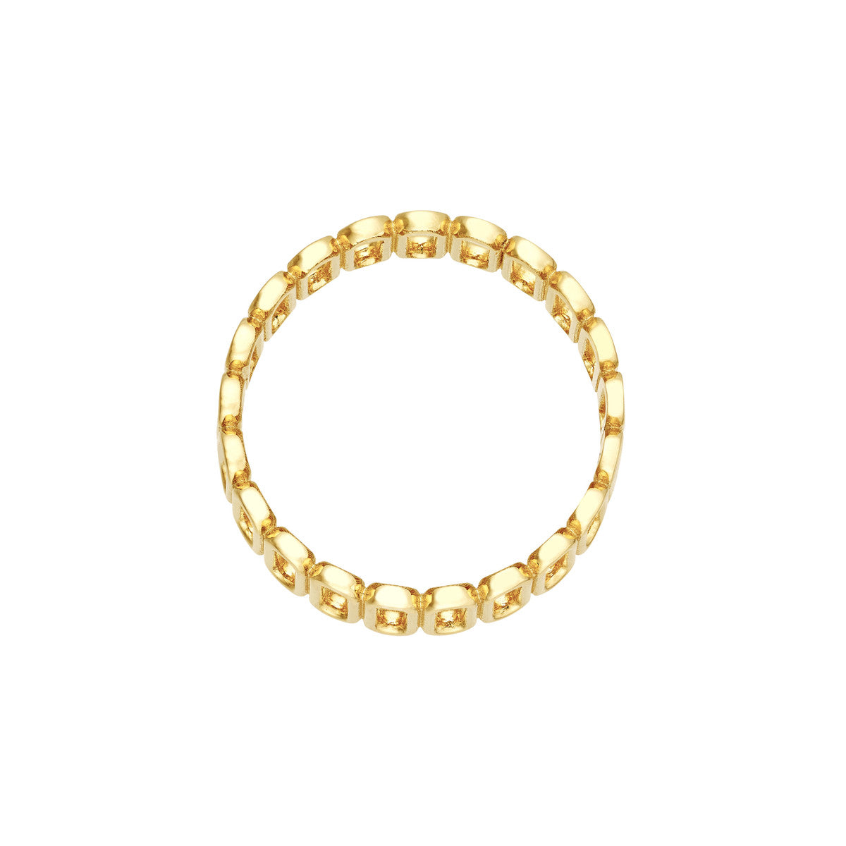 14K Yellow Gold Open Paper Clip Band