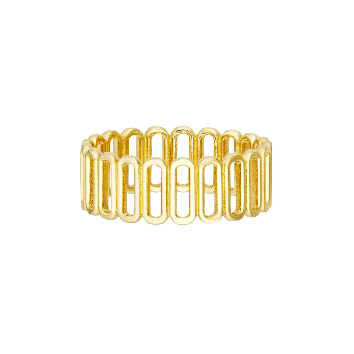 14K Yellow Gold Open Paper Clip Band