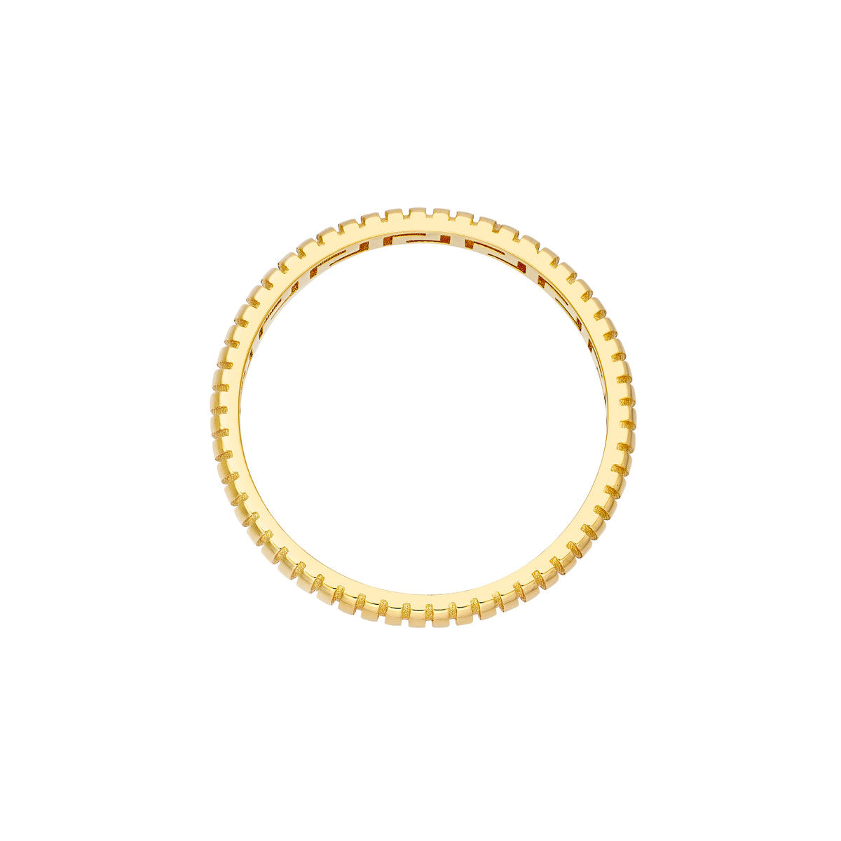 14K Yellow Gold Diamond-Cut Line Band