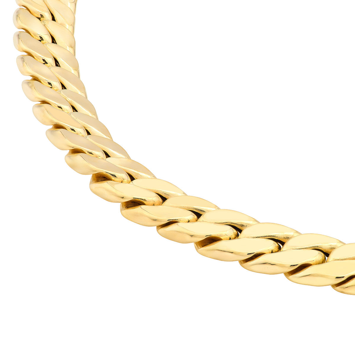 Polished Flat Curb Chain Bracelet