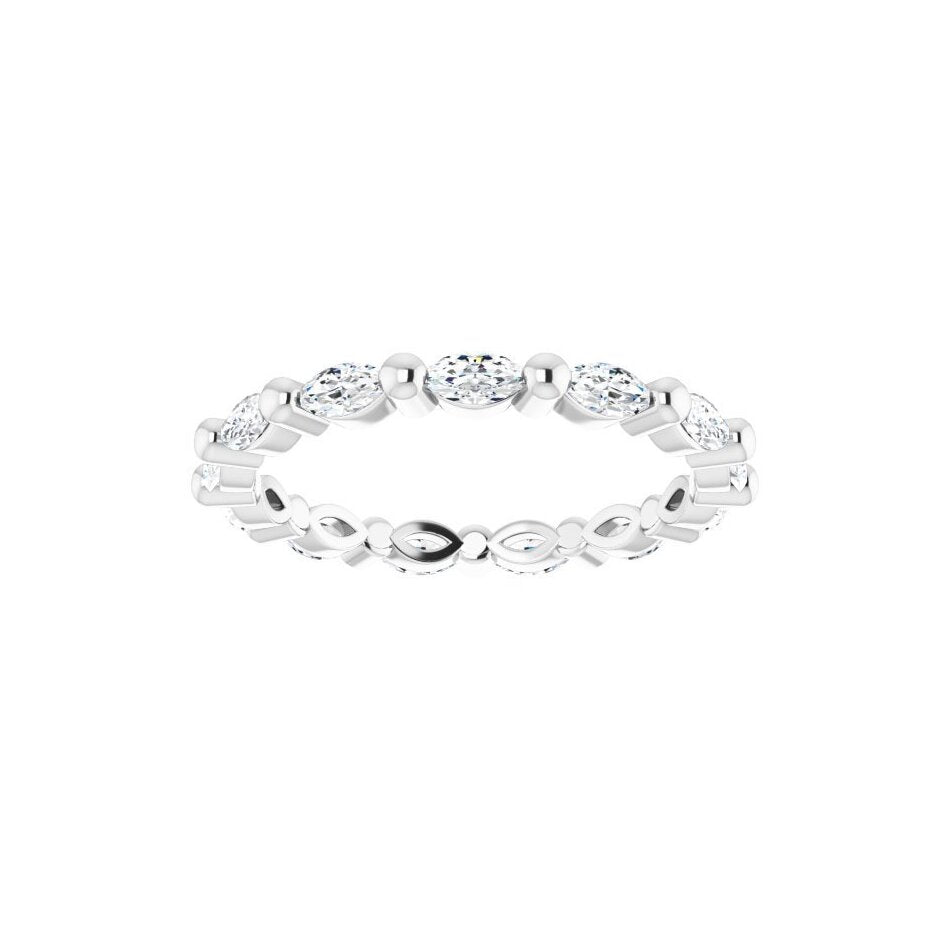 White Gold Marquise Eternity Band