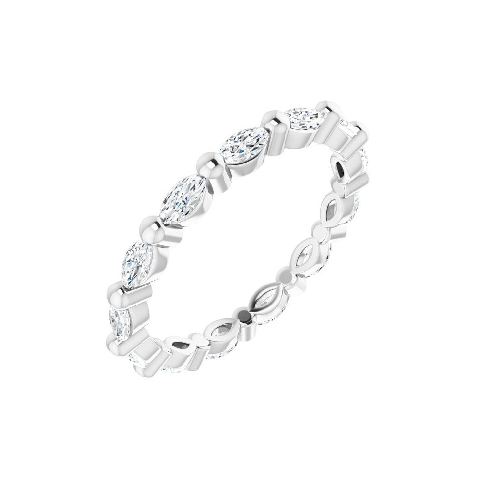 White Gold Marquise Eternity Band
