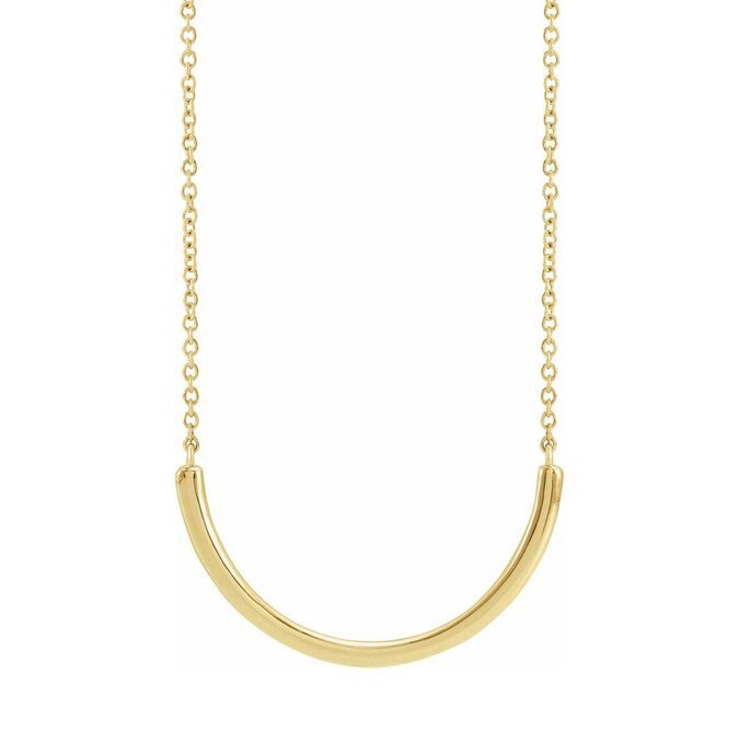 14K Yellow Gold Large U-Shaped Necklace